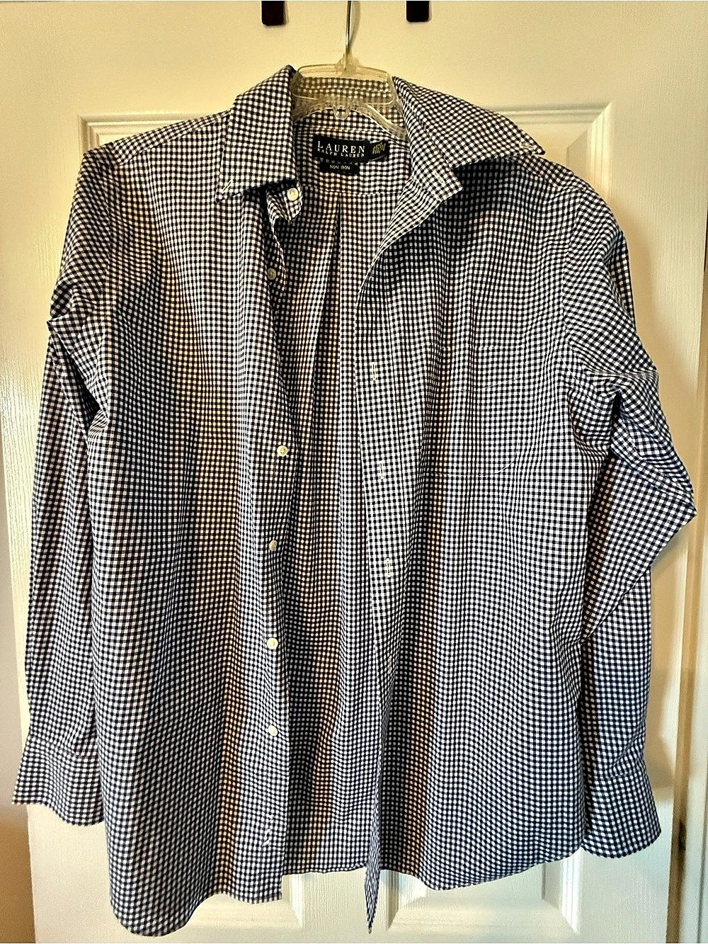 Lauren Ralph Lauren Gingham Button Down in Blue & White